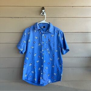 NASA Space Astronaut Casual Button Down Shirt Size M